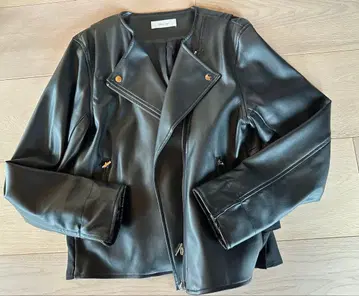 에이미 로우 블랙 더블 라이더 자켓 사이즈 38 미사용