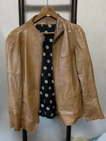 선착순 베이지 가죽 자켓 폴스미스