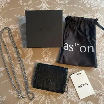 ason 가죽 체인 지갑 블랙