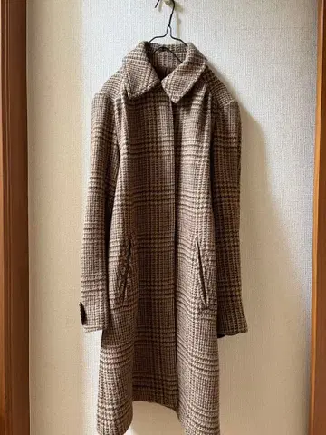 아페쎄 체크 울 코트