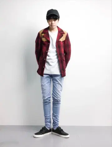 정가 38500엔 에디션 빈티지 멜톤 웨스턴 블루종 M