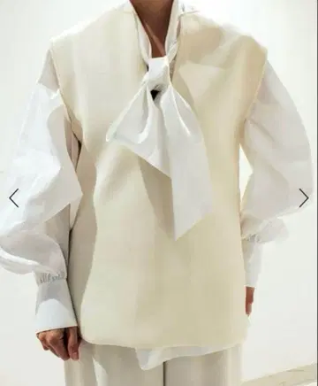 24SS DES PRES 데프레 코튼 스트레치 포플린 보타이 블라우스