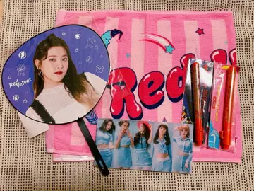 Red Velvet 공식 굿즈 부채 타월 티켓 홀더 세트