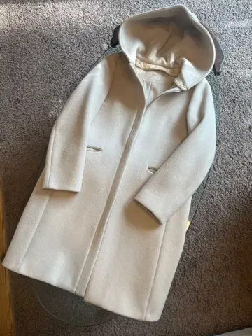 새상품급 IENA 울 코쿤 코트 화이트