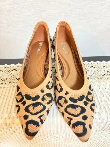 VIVAIA 레오파드 무늬 펌프스 스틸레토 베이지 계열 즉시 구매 OK