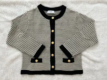 슬로브 이에나 골드 버튼 크루넥 가디건