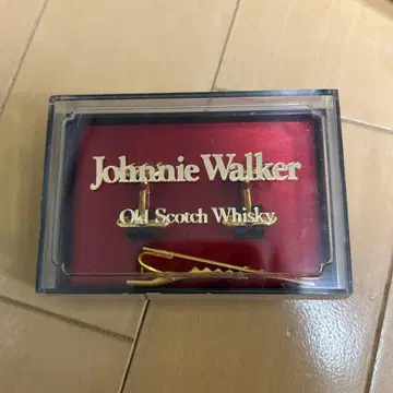 미사용 레어 Johnnie Walker 커프스 골드 넥타이핀