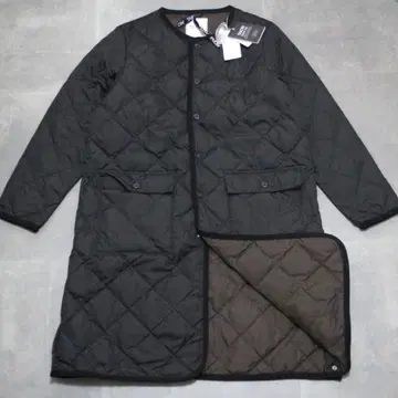 미사용 TAION x 멜로즈레일 퀼팅 다운 코트 블랙 별주