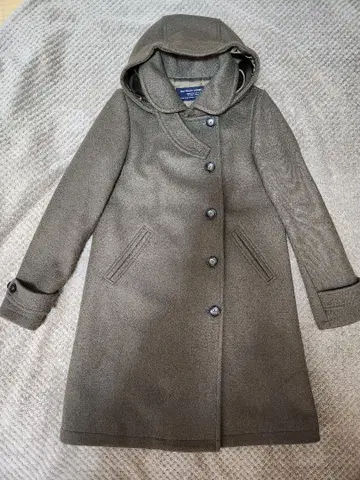 URBAN RESEARCH DOORS 후드 부착 울 코트 카키색