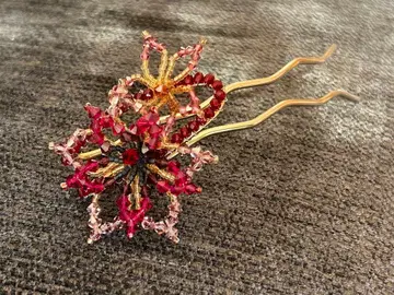 [ 미사용 ] 컴플렉스 비즈 헤어핀 크리스탈 비즈