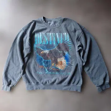 구제 의류 USED 맨투맨 이글 선 페이드 빈티지