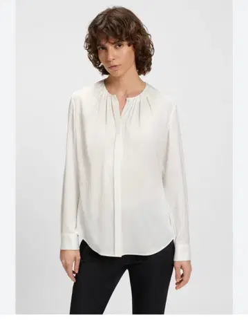 BOSS 화이트 긴팔 셔츠 실크