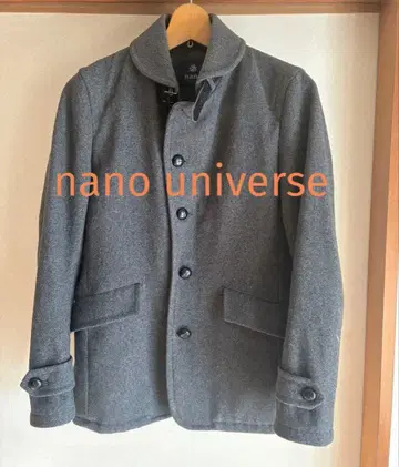 나노 유니버스 남성용 울 코트 차콜 그레이