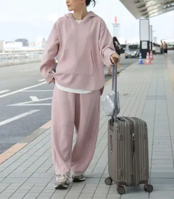 BouJeloud 오프 모드 후드티 핑크