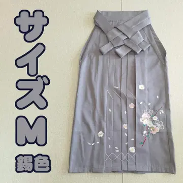 새상품 하카마 단품 자수 장식 졸업식용 하카마만 여아 M 사이즈 그레이