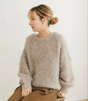 ITEMS URBANRESEARCH 믹스 샤기 니트