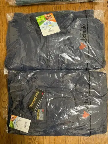 지주도 신살레이트 울트라 방수 방한 블루종 팬츠 LL 네이비 상하의 세트