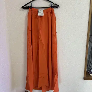 미사용 새상품 LASUD MILITARY 플레어 롱 스커트 F 오렌지