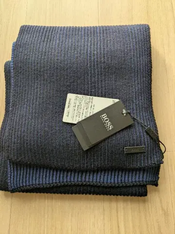 [ 미사용 새상품 ] HUGO BOSS 휴고보스 울 머플러 네이비