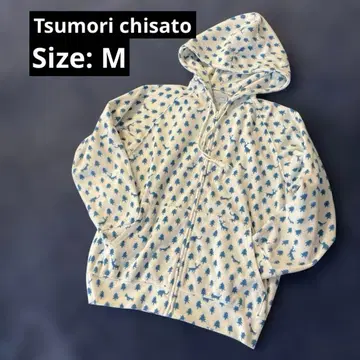 츠모리치사토 쓰리 풀 집업 후드티 M