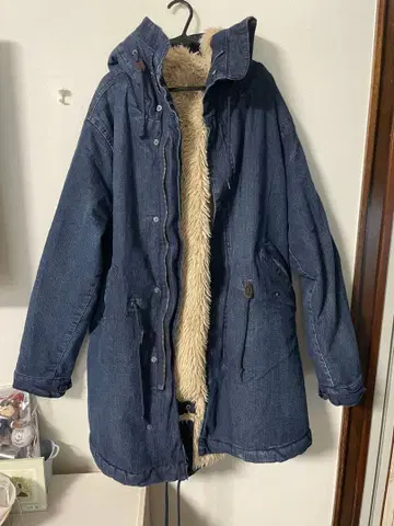 데님 모즈 코트 다크 블루 L 사이즈