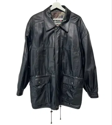 DEUBO 스페인산 천연 가죽 빈티지 가죽 자켓 블랙 안감 올 패턴