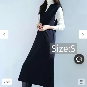 UNFILO 키넥 오버롤 스커트 네이비 S