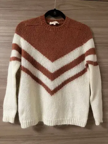 SEZANE V넥 스트라이프 스웨터 XS