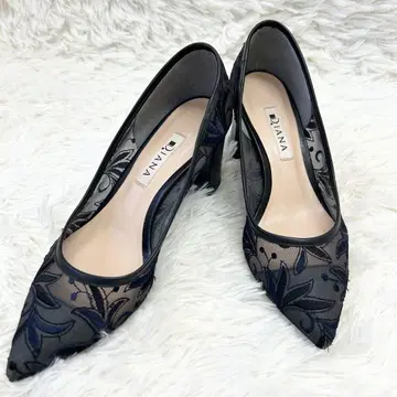다이애나 DIANA 펌프스 하이힐 포인트 토 꽃무늬 레이스 23