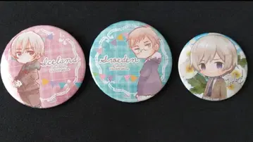 헤타리아 아이슬란드 스웨덴 캔뱃지 묶음 판매