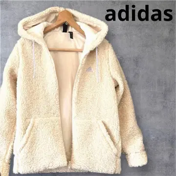 adidas 보아 플리스 자켓 M 크림색 화이트