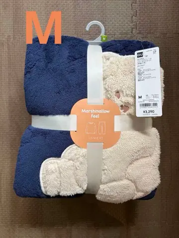 [ 새상품 ] GU 마쉬멜로우 필 크루넥 세트 (곰) M 네이비