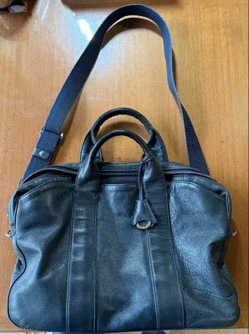 블랙 가죽 비즈니스 백