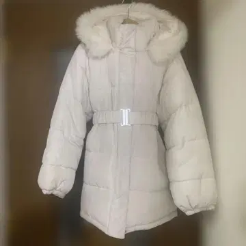 GRL 화이트 퍼 퀼팅 자켓