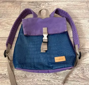 NUIZAEMON 크로커다일 패턴 백팩 네이비