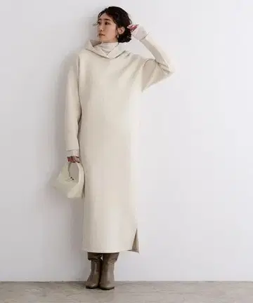 유어스 본딩 후디 원피스 L 아이보리