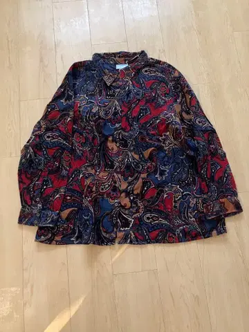 Liz & Me 페이즐리 무늬 코듀로이 셔츠 2X