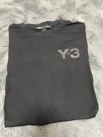 Y-3 블랙 긴팔 티셔츠