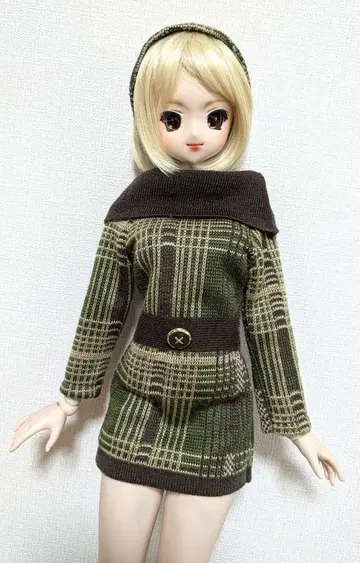 DD 돌피드림 브라운 x 그린 체크 의류 핸드메이드 2