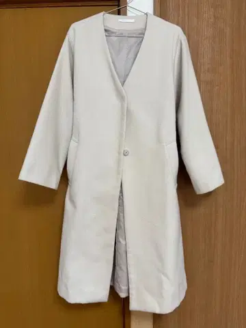 RETORO GIRL 레트로걸 롱 코트 허리 벨트 화이트