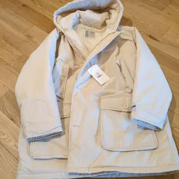 Java 후드 부착 다운 자켓 XL 에크루