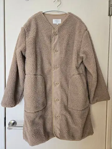 사만사 모스모스 롱 보아 자켓 베이지 미사용 새상품