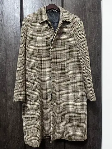 ZARA 체크 무늬 체스터 코트 M