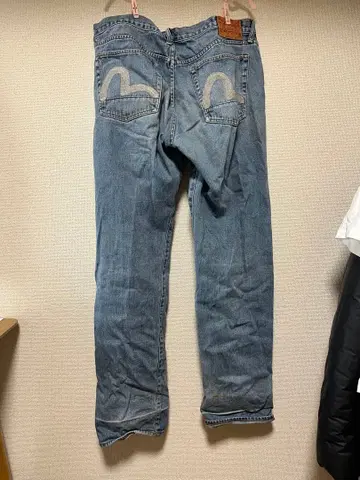 EVISU 스트레이트 레그 데님 사이즈 36 라이트 블루