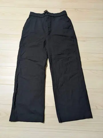 LACOSTE 블랙 스트레치 와이드 팬츠