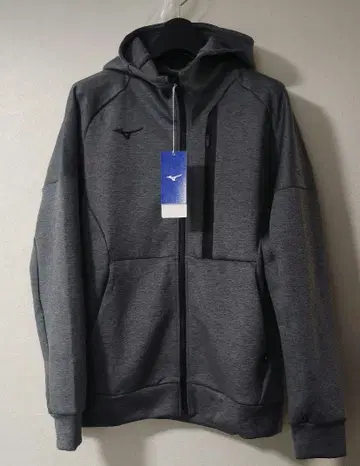 미즈노 그레이 풀 집업 후드티