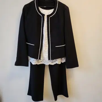 포멀 블랙 레이스 셋업