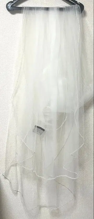 화이트 튤 웨딩 베일