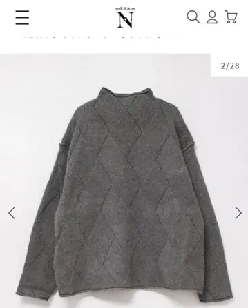 RNA -n 그레이 다이아몬드 패턴 니트 스웨터 RNA