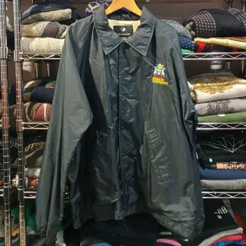 USA 구제 의류 TRIMARK 칼리지 자수 나일론 자켓 짙은 네이비